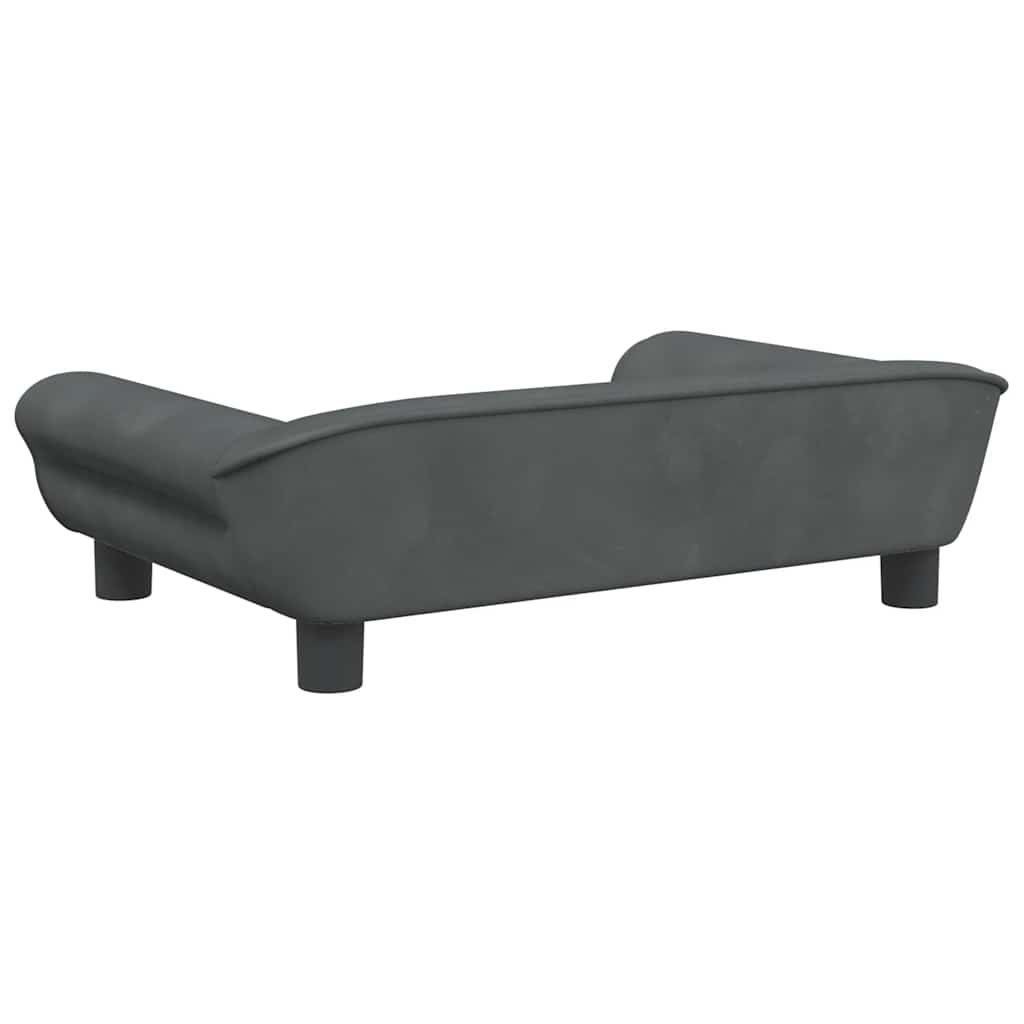 Kinderbank 70x45x26 cm fluweel donkergrijs is nu te koop bij PeponiXL, paradijselijk wonen!