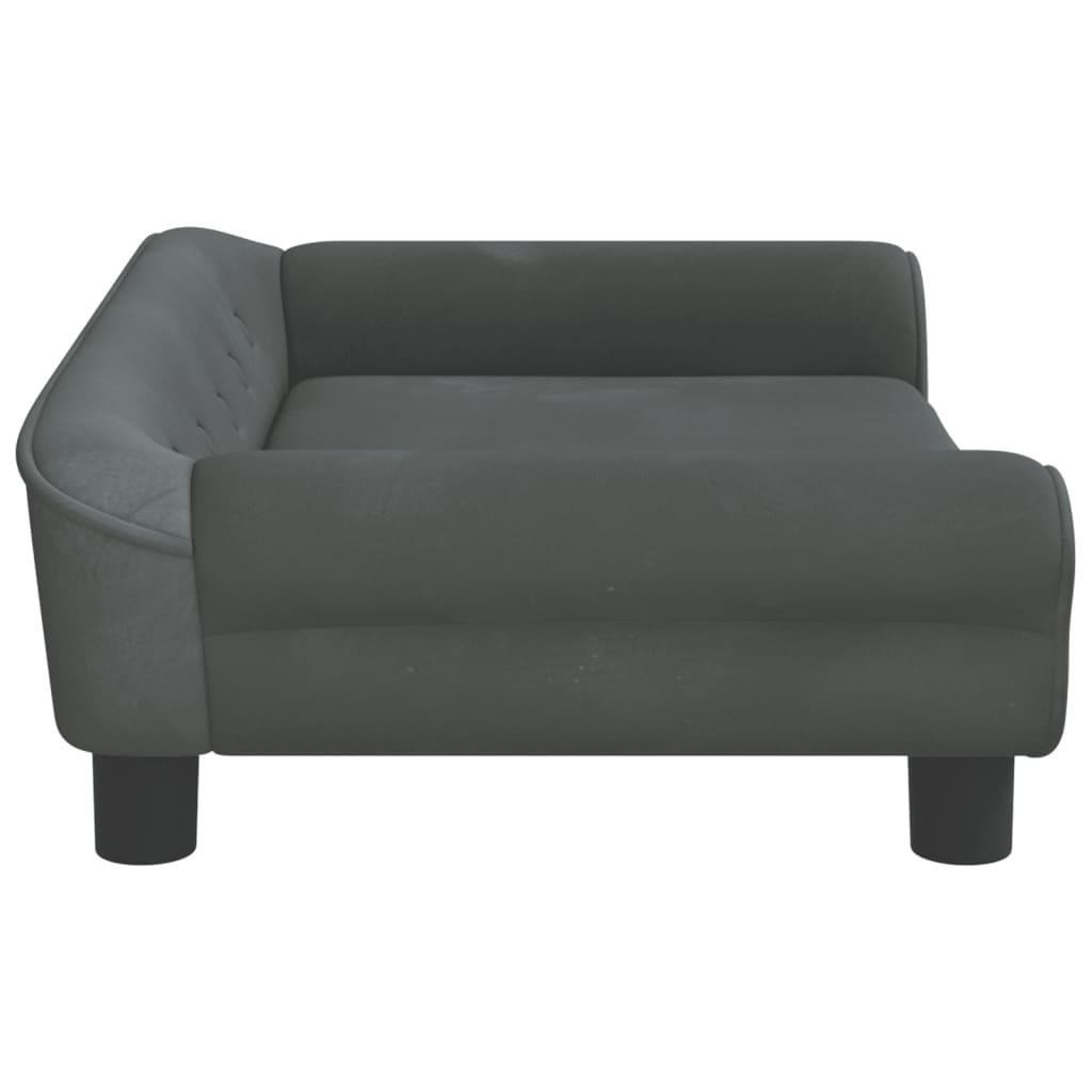 Kinderbank 70x45x26 cm fluweel donkergrijs is nu te koop bij PeponiXL, paradijselijk wonen!