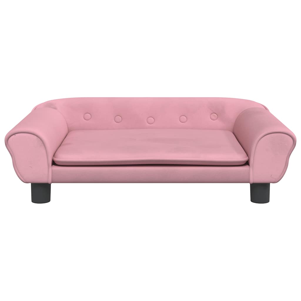 Kinderbank 70x45x26 cm fluweel roze is nu te koop bij PeponiXL, paradijselijk wonen!