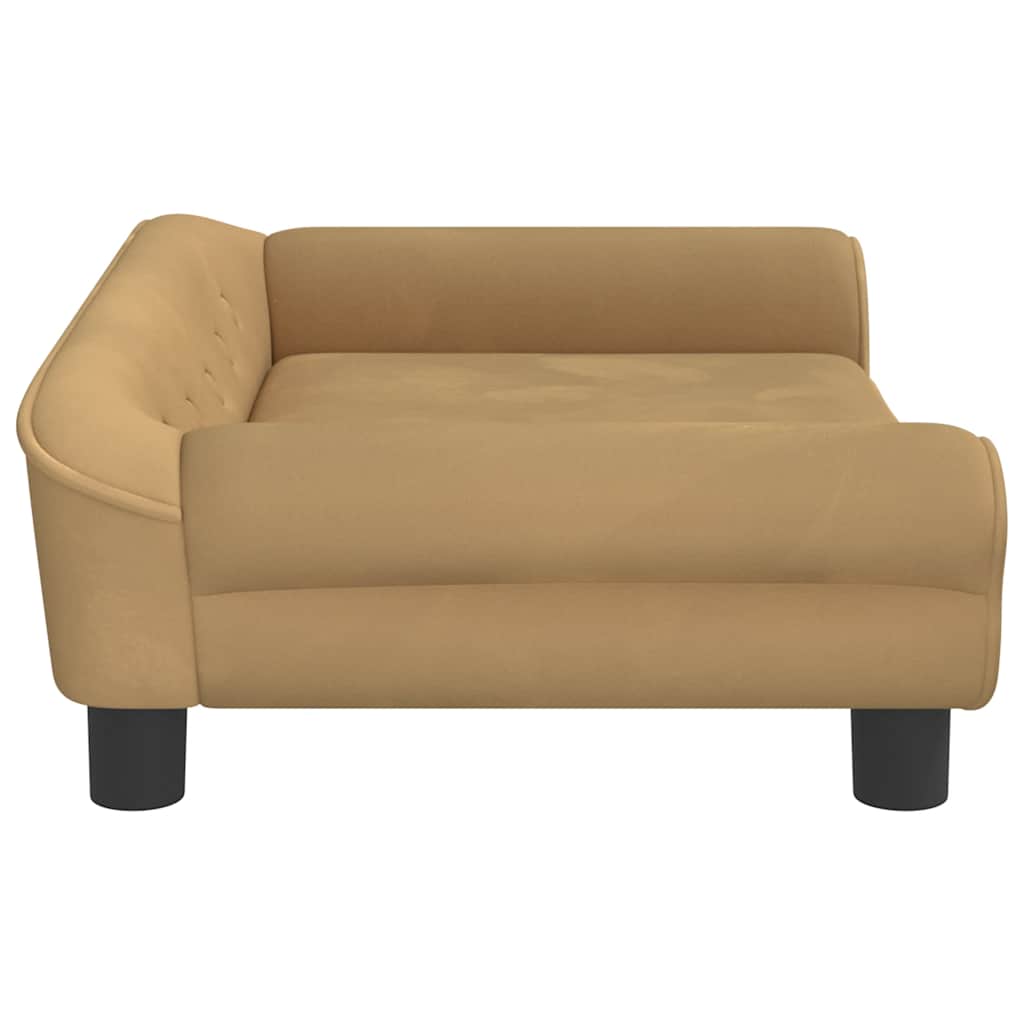 Kinderbank 70x45x26 cm fluweel bruin is nu te koop bij PeponiXL, paradijselijk wonen!