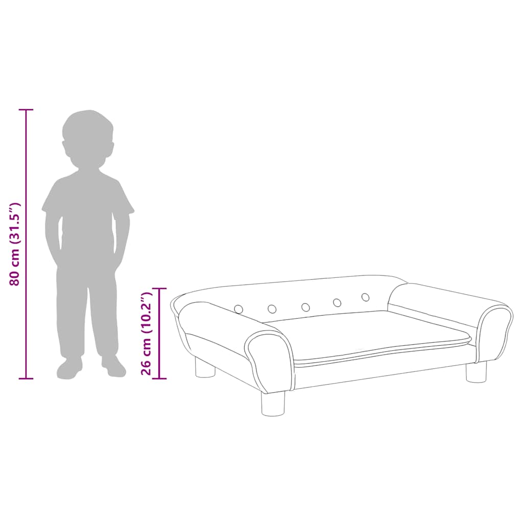 Kinderbank 70x45x26 cm fluweel crèmekleurig is nu te koop bij PeponiXL, paradijselijk wonen!