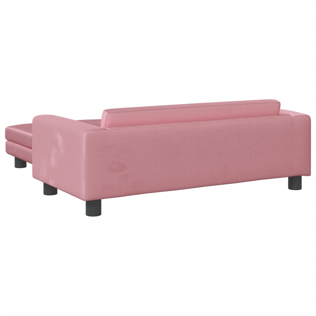 Kinderbank met voetensteun 100x50x30 cm fluweel roze is nu te koop bij PeponiXL, paradijselijk wonen!