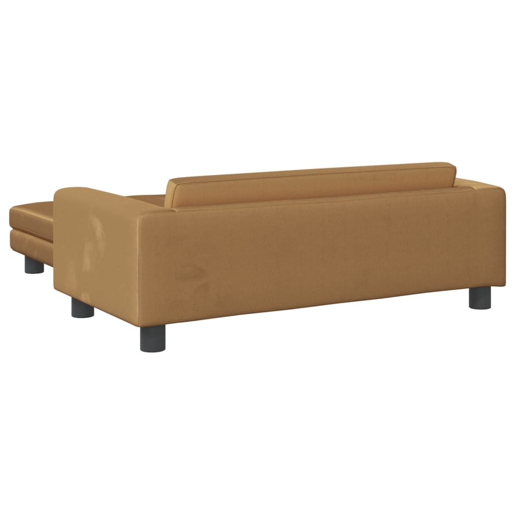 Kinderbank met voetensteun 100x50x30 cm fluweel bruin is nu te koop bij PeponiXL, paradijselijk wonen!