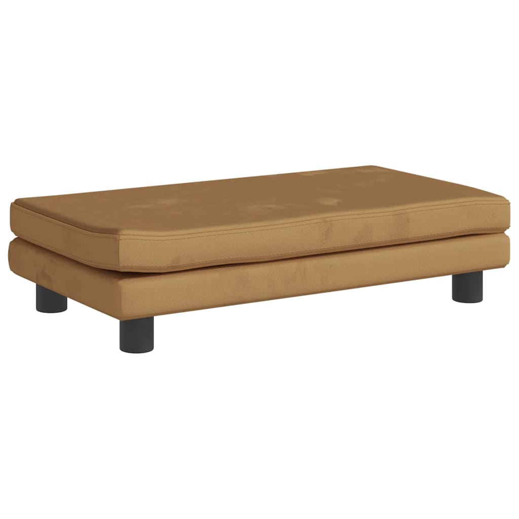 Kinderbank met voetensteun 100x50x30 cm fluweel bruin is nu te koop bij PeponiXL, paradijselijk wonen!
