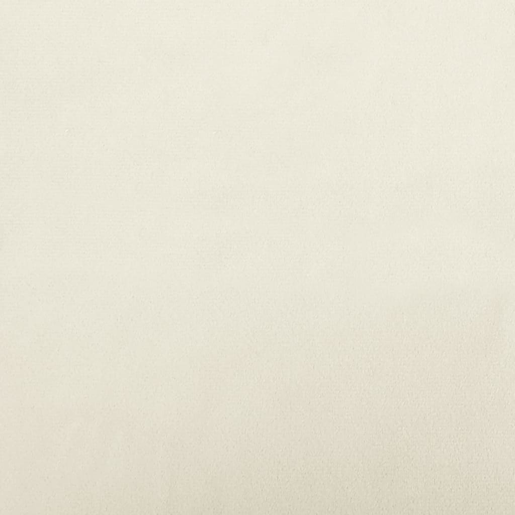 Kinderbank met voetensteun 100x50x30 cm fluweel crèmekleurig is nu te koop bij PeponiXL, paradijselijk wonen!