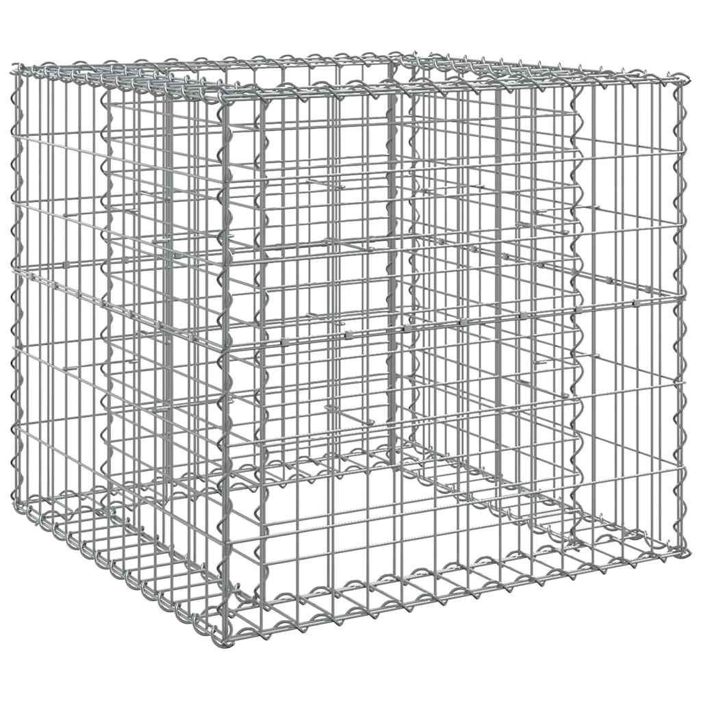 Schanskorf 70x70x65 cm gegalvaniseerd ijzer zilverkleurig is nu te koop bij PeponiXL, paradijselijk wonen!