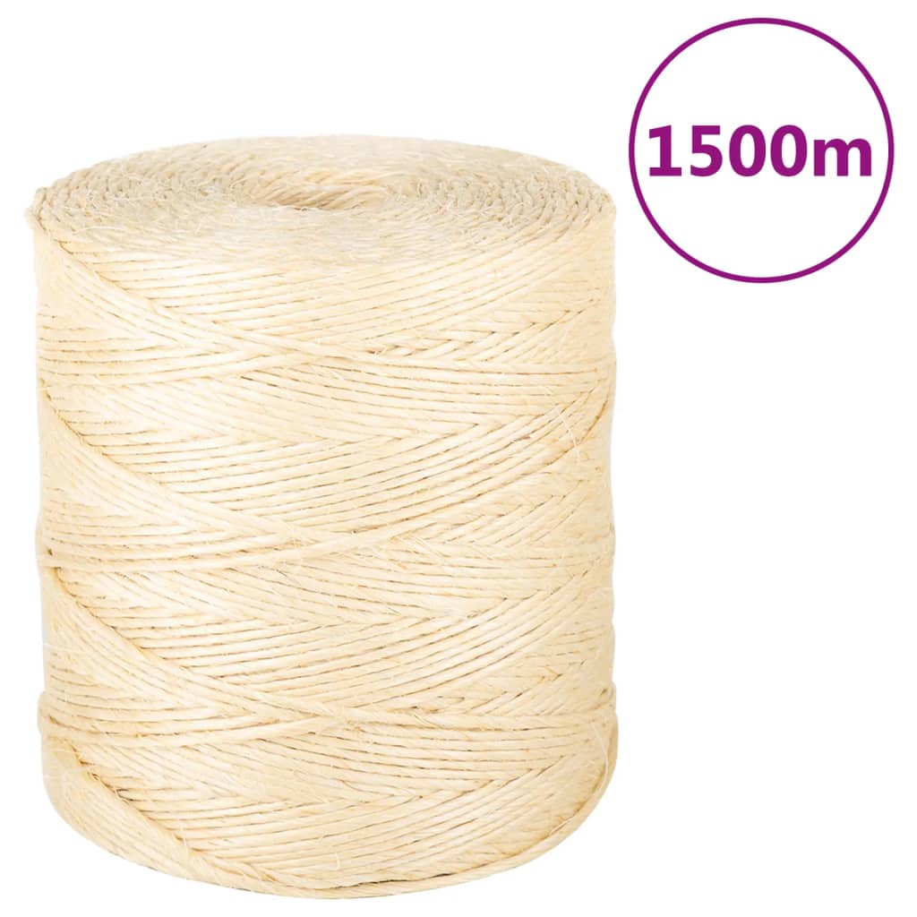 Touw 2 mm 1500 m 100% sisal is nu te koop bij PeponiXL, paradijselijk wonen!