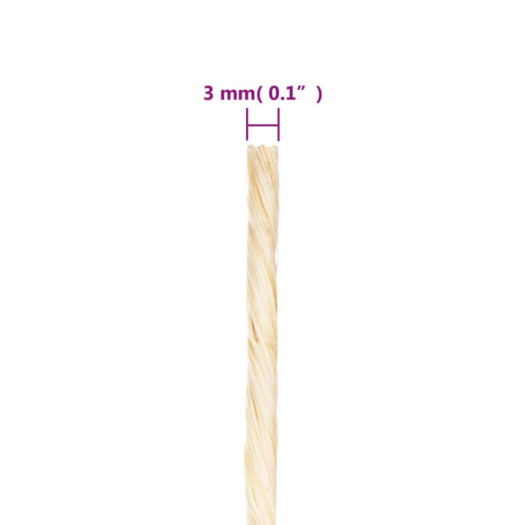 Touw 3 mm 400 m 100% sisal is nu te koop bij PeponiXL, paradijselijk wonen!