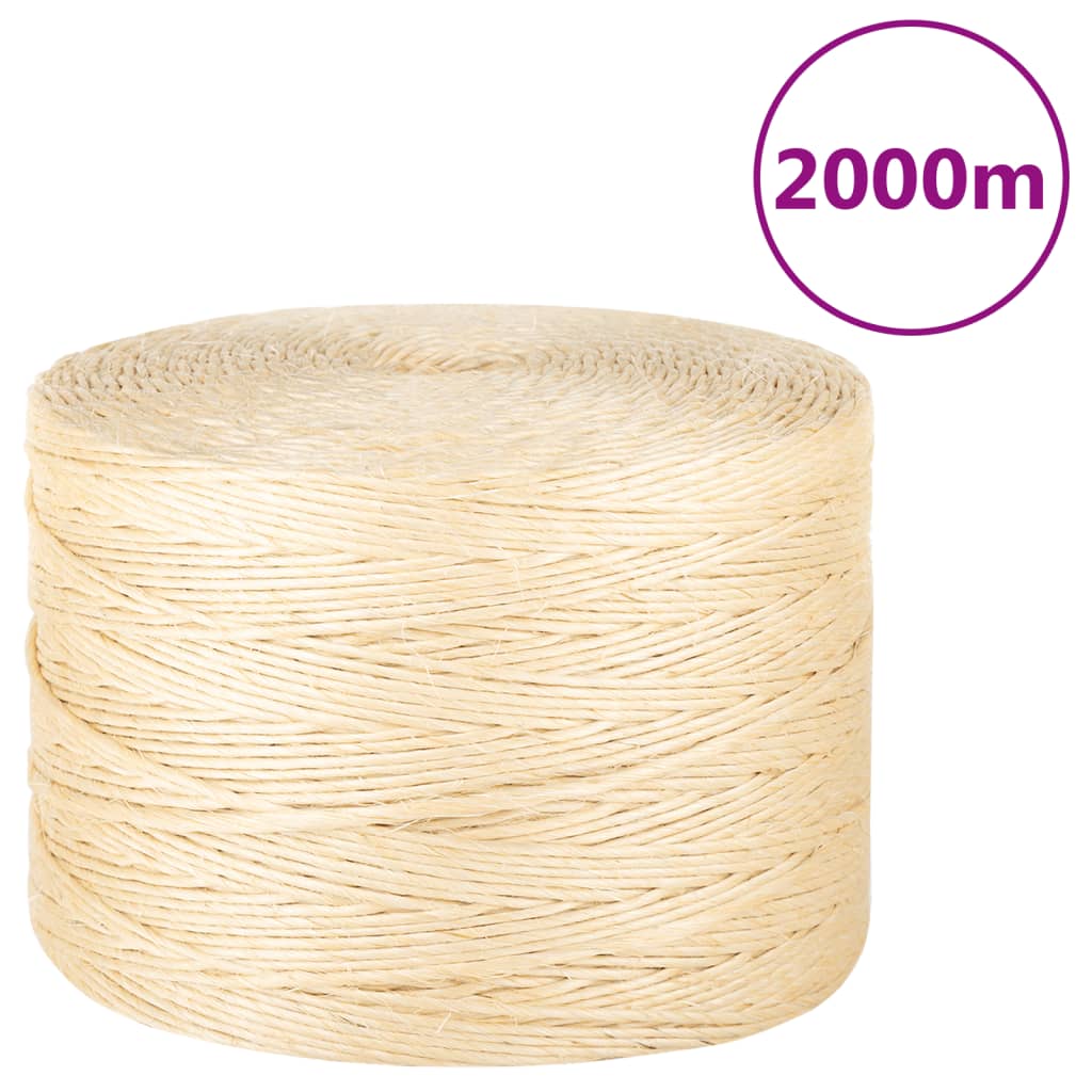 Touw 3 mm 2000 m 100% sisal is nu te koop bij PeponiXL, paradijselijk wonen!