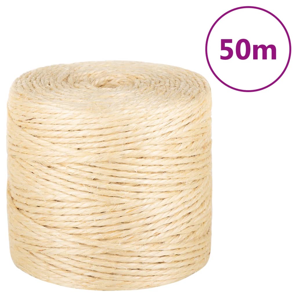 Touw 4 mm 50 m 100% sisal is nu te koop bij PeponiXL, paradijselijk wonen!