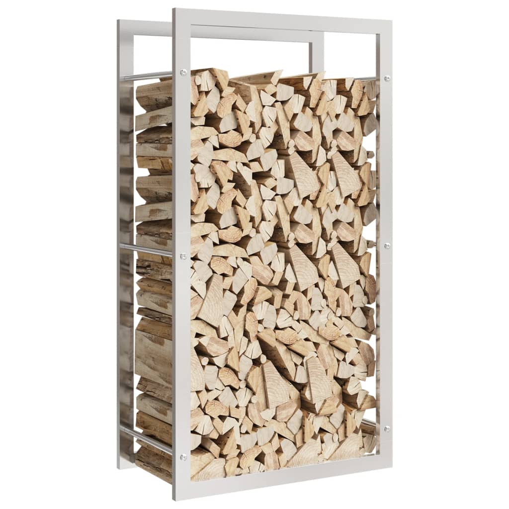 Haardhoutrek 50x28x94 cm roestvrij staal is nu te koop bij PeponiXL, paradijselijk wonen!
