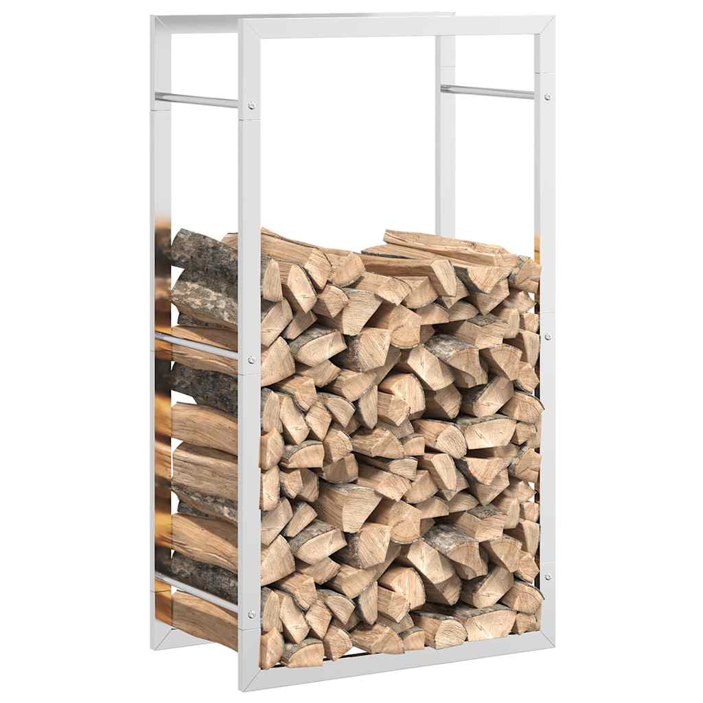 Haardhoutrek 50x28x94 cm roestvrij staal is nu te koop bij PeponiXL, paradijselijk wonen!