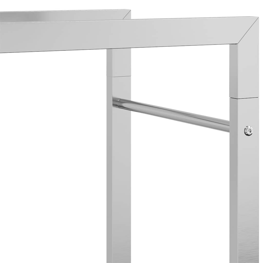 Haardhoutrek 50x28x94 cm roestvrij staal is nu te koop bij PeponiXL, paradijselijk wonen!