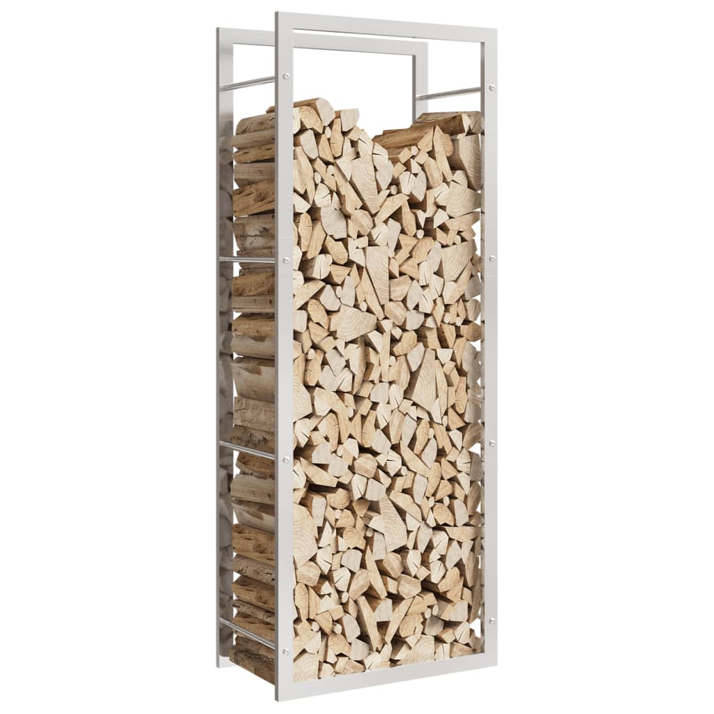 Haardhoutrek 50x28x132 cm roestvrij staal is nu te koop bij PeponiXL, paradijselijk wonen!