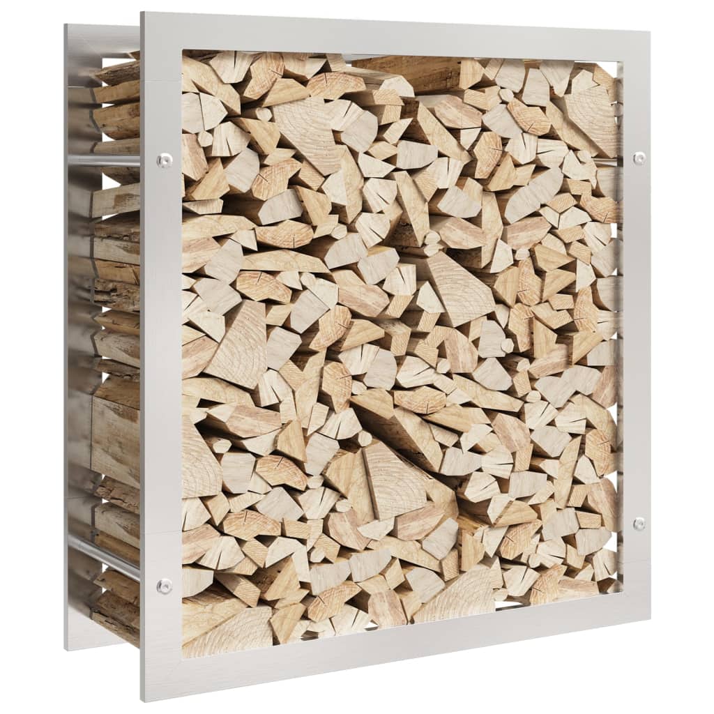 Haardhoutrek 80x28x86 cm roestvrij staal is nu te koop bij PeponiXL, paradijselijk wonen!