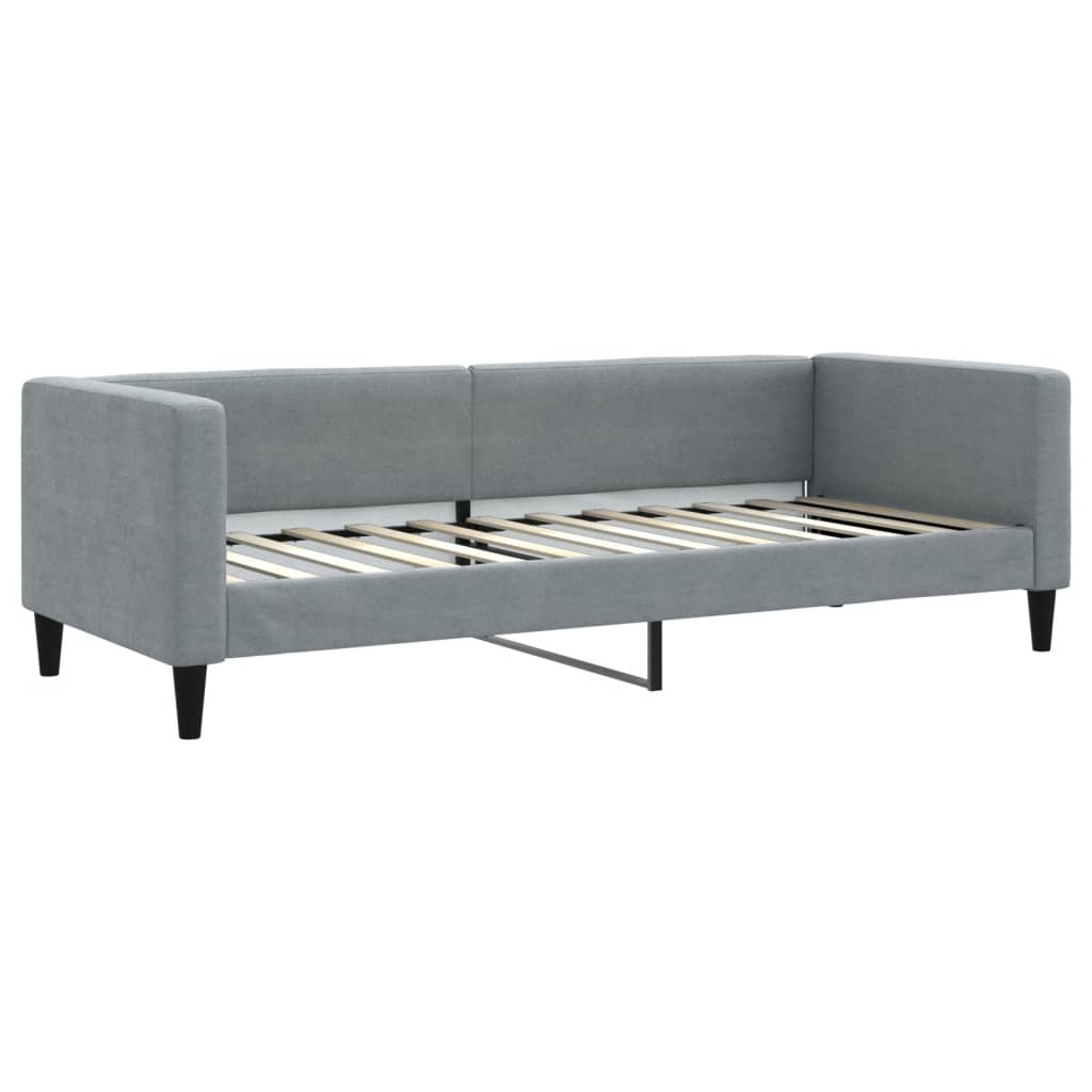 Slaapbank met matras 80x200 cm stof lichtgrijs is nu te koop bij PeponiXL, paradijselijk wonen!