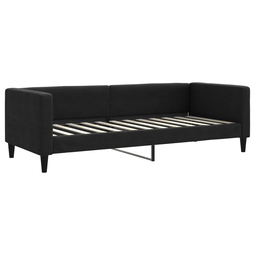 Slaapbank met matras 80x200 cm stof zwart is nu te koop bij PeponiXL, paradijselijk wonen!