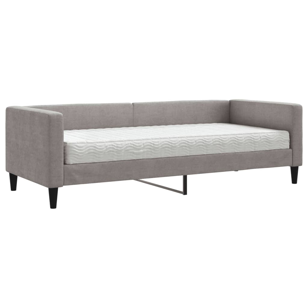 Slaapbank met matras 80x200 cm stof taupe is nu te koop bij PeponiXL, paradijselijk wonen!