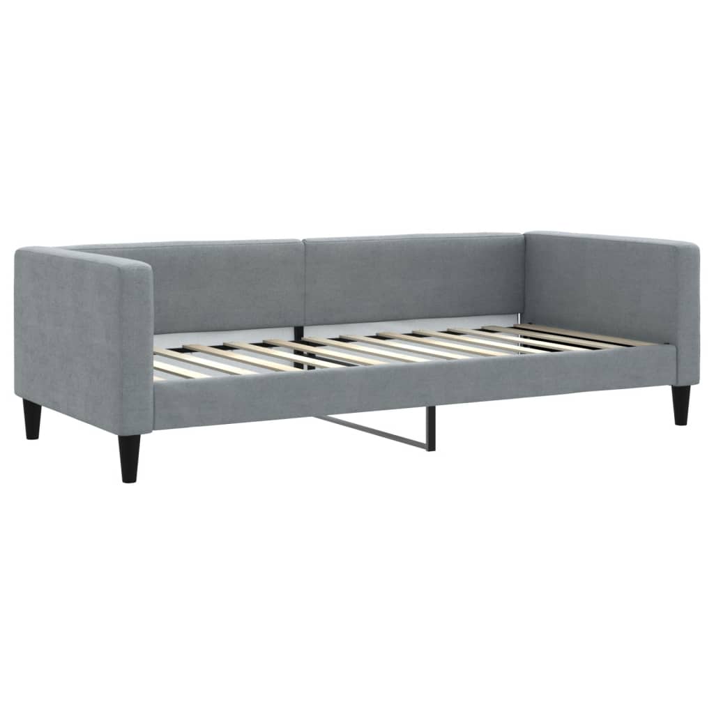 Slaapbank met matras 90x200 cm stof lichtgrijs is nu te koop bij PeponiXL, paradijselijk wonen!