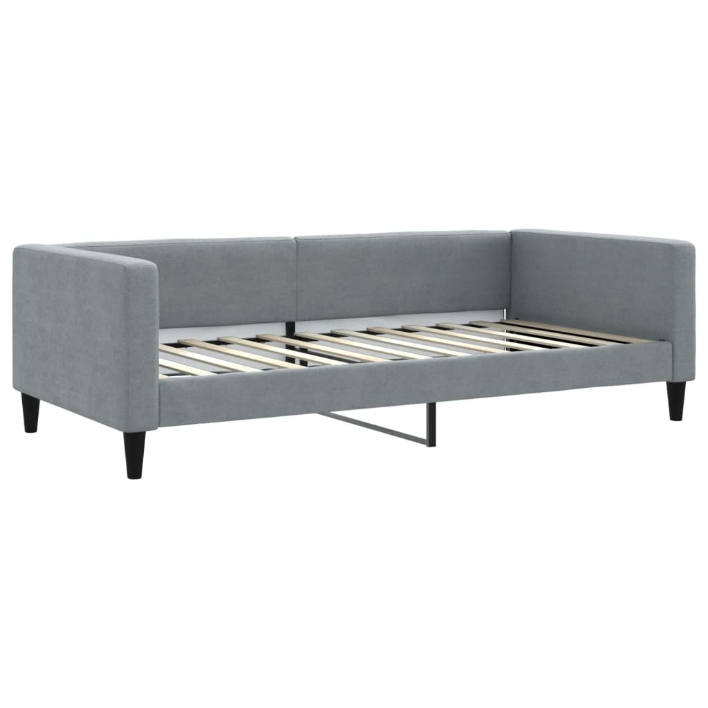 Slaapbank met matras 100x200 cm stof lichtgrijs is nu te koop bij PeponiXL, paradijselijk wonen!