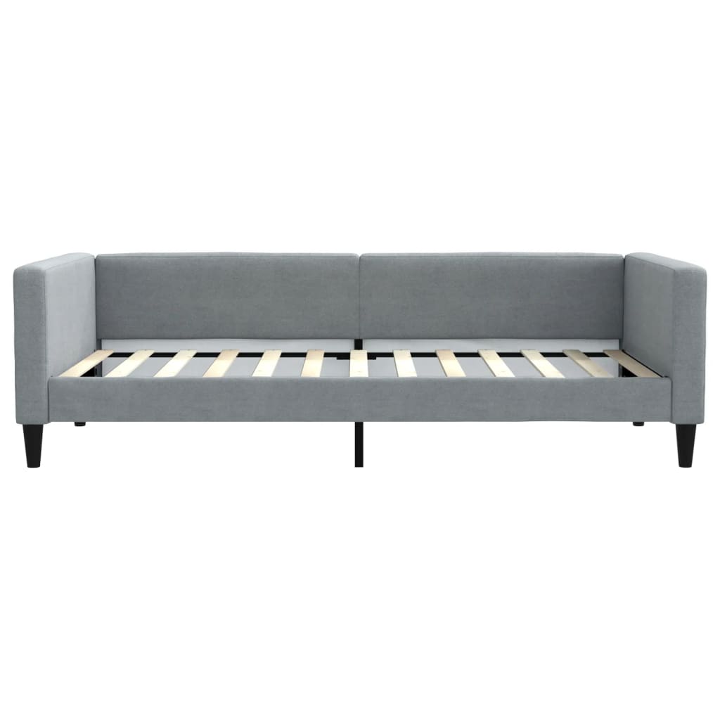 Slaapbank met matras 100x200 cm stof lichtgrijs is nu te koop bij PeponiXL, paradijselijk wonen!