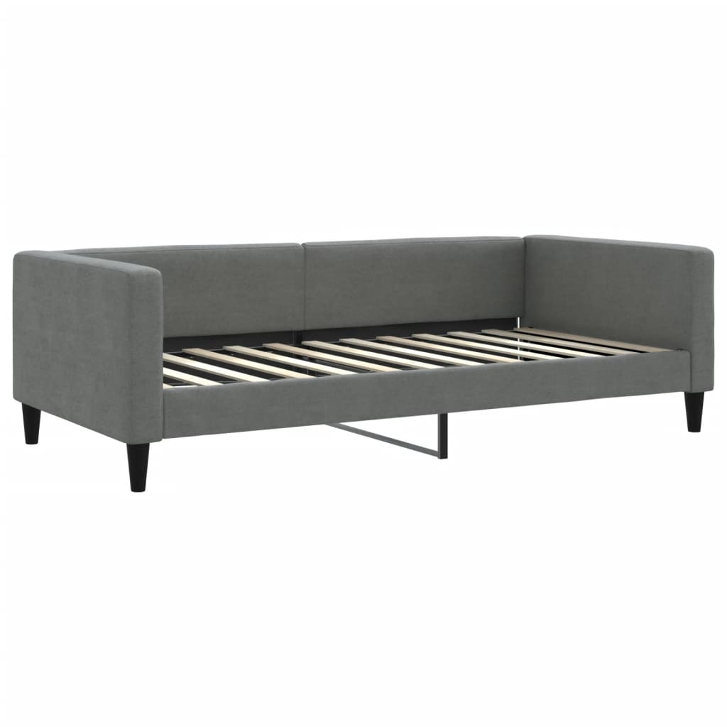 Slaapbank met matras 100x200 cm stof donkergrijs is nu te koop bij PeponiXL, paradijselijk wonen!