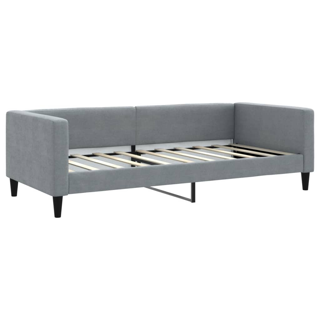 Slaapbank met matras 90x190 cm stof lichtgrijs is nu te koop bij PeponiXL, paradijselijk wonen!
