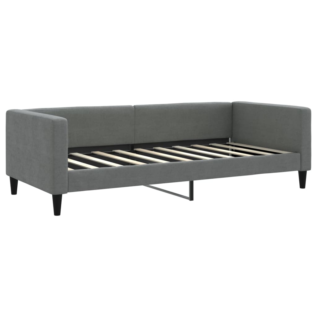 Slaapbank met matras 90x190 cm stof donkergrijs is nu te koop bij PeponiXL, paradijselijk wonen!