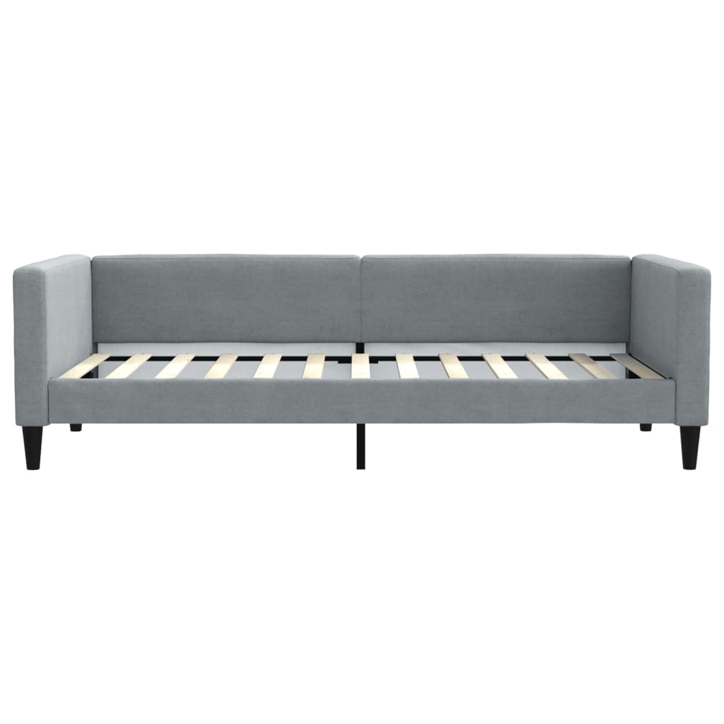 Slaapbank met onderschuifbed 90x200 cm stof lichtgrijs is nu te koop bij PeponiXL, paradijselijk wonen!