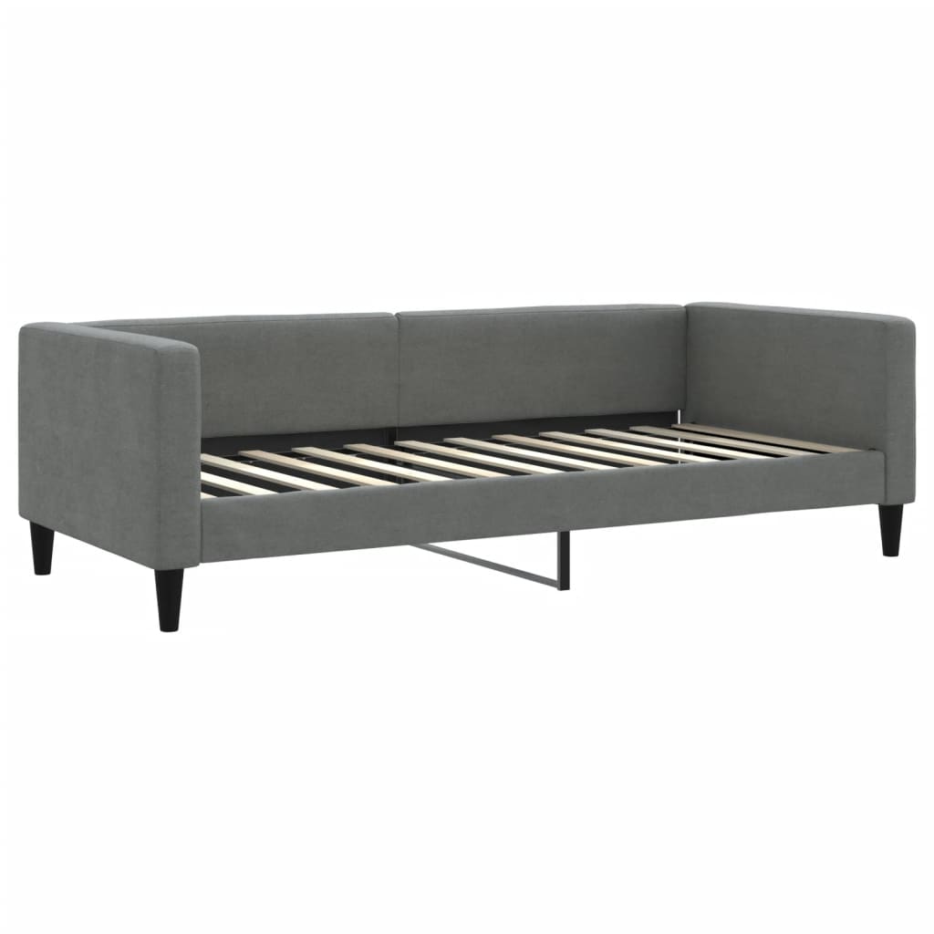 Slaapbank met onderschuifbed 90x200 cm stof donkergrijs is nu te koop bij PeponiXL, paradijselijk wonen!