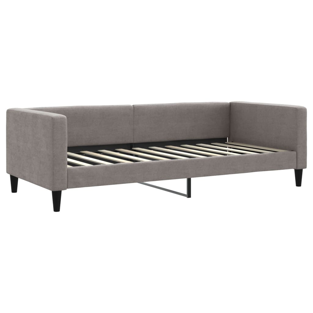 Slaapbank met onderschuifbed 90x200 cm stof taupe is nu te koop bij PeponiXL, paradijselijk wonen!