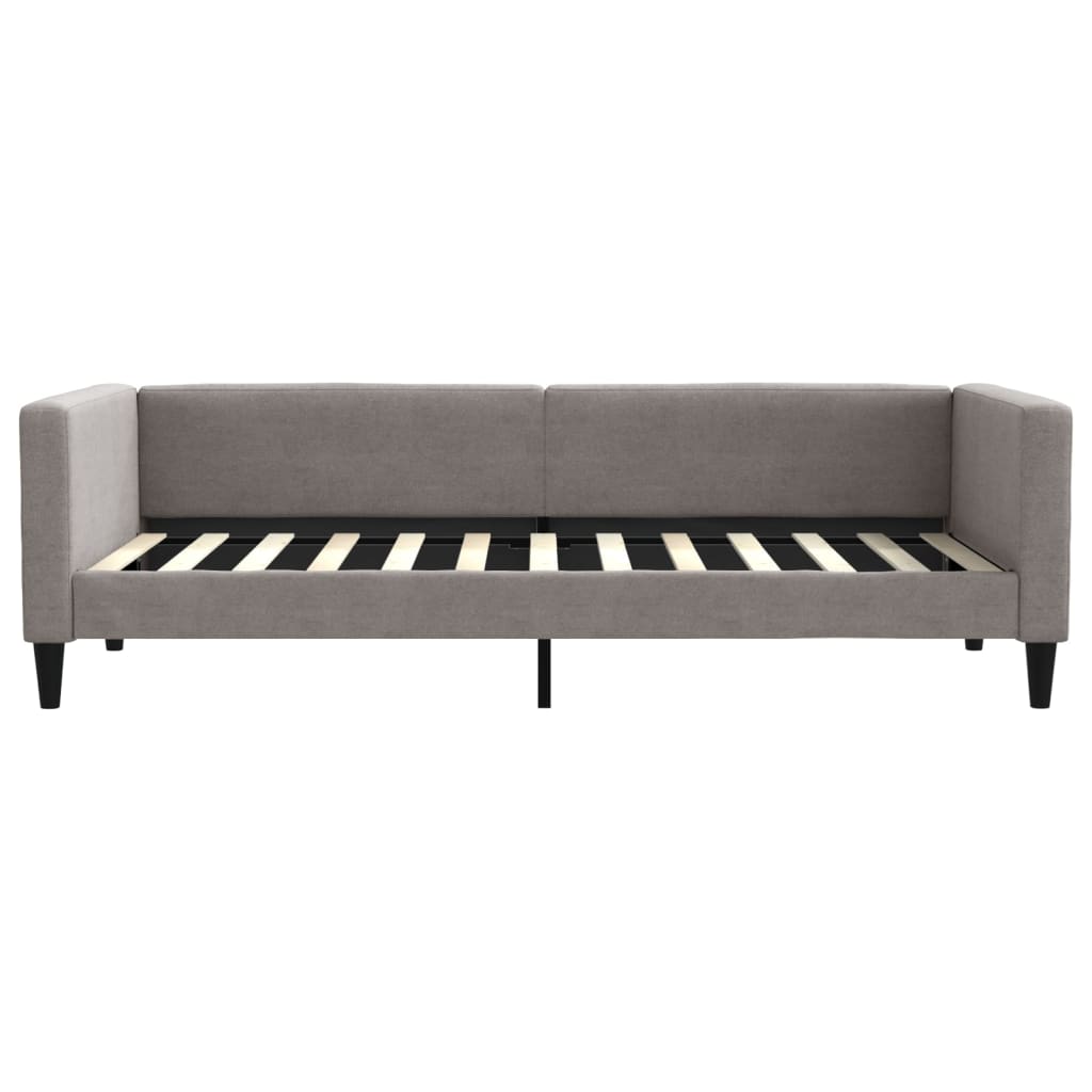 Slaapbank met onderschuifbed 90x200 cm stof taupe is nu te koop bij PeponiXL, paradijselijk wonen!