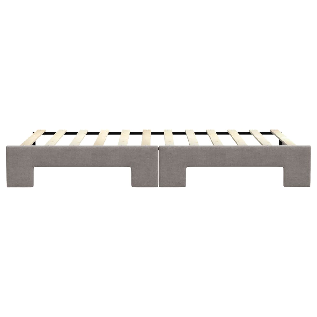 Slaapbank met onderschuifbed 90x200 cm stof taupe is nu te koop bij PeponiXL, paradijselijk wonen!