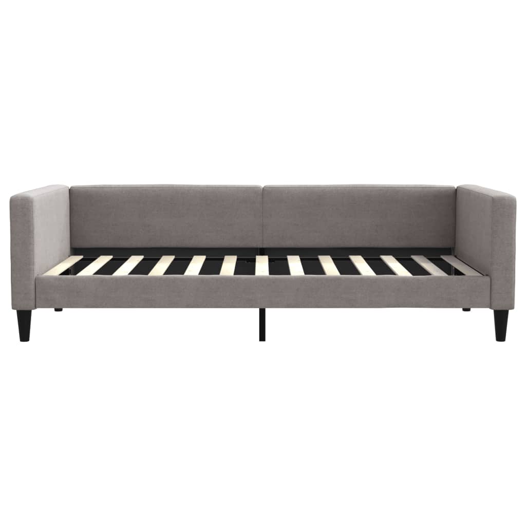 Slaapbank met onderschuifbed 100x200 cm stof taupe is nu te koop bij PeponiXL, paradijselijk wonen!