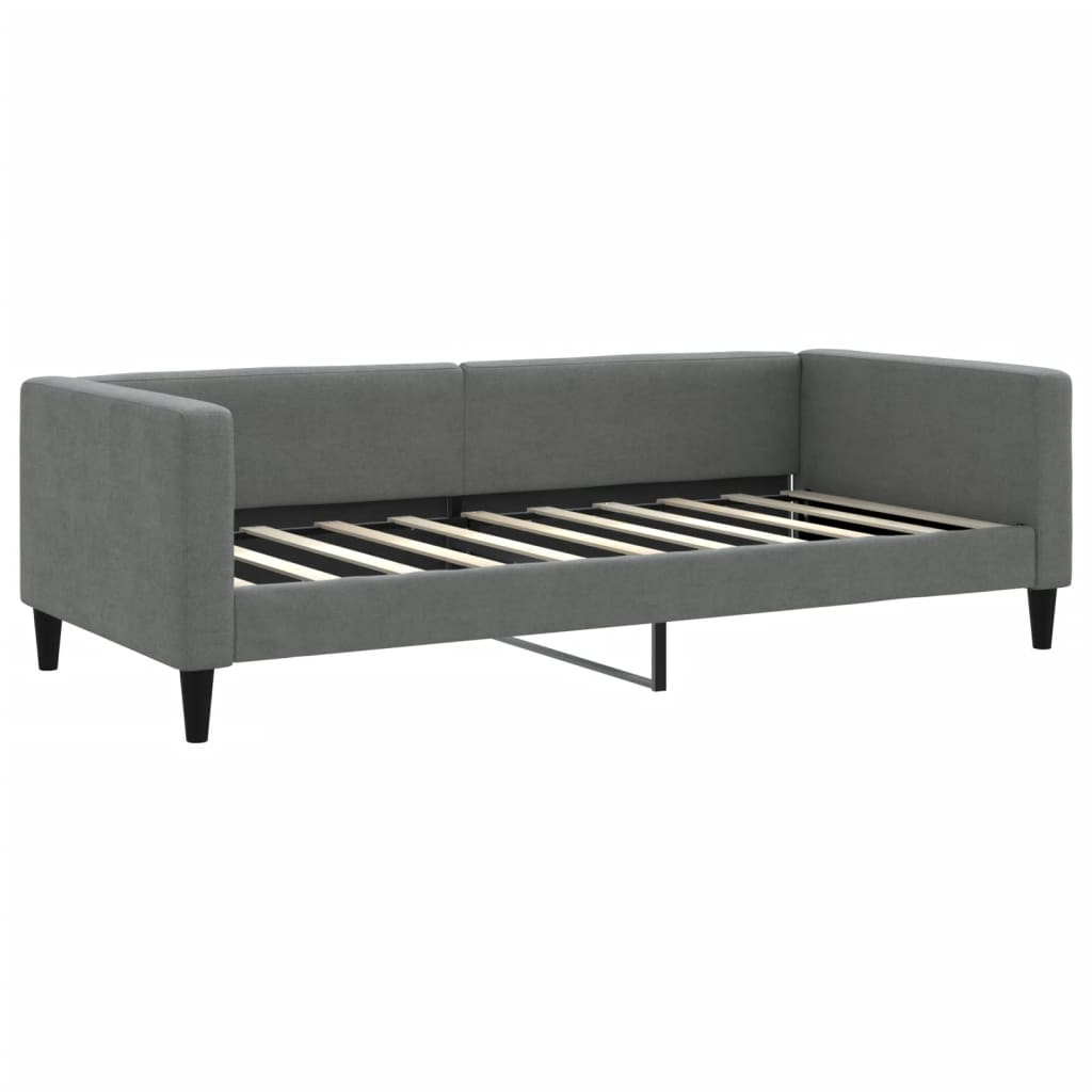 Slaapbank met onderschuifbed 90x190 cm stof donkergrijs is nu te koop bij PeponiXL, paradijselijk wonen!