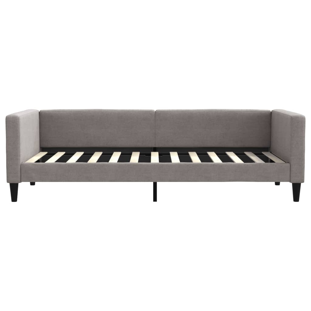 Slaapbank met onderschuifbed en lades 90x200 cm stof taupe is nu te koop bij PeponiXL, paradijselijk wonen!