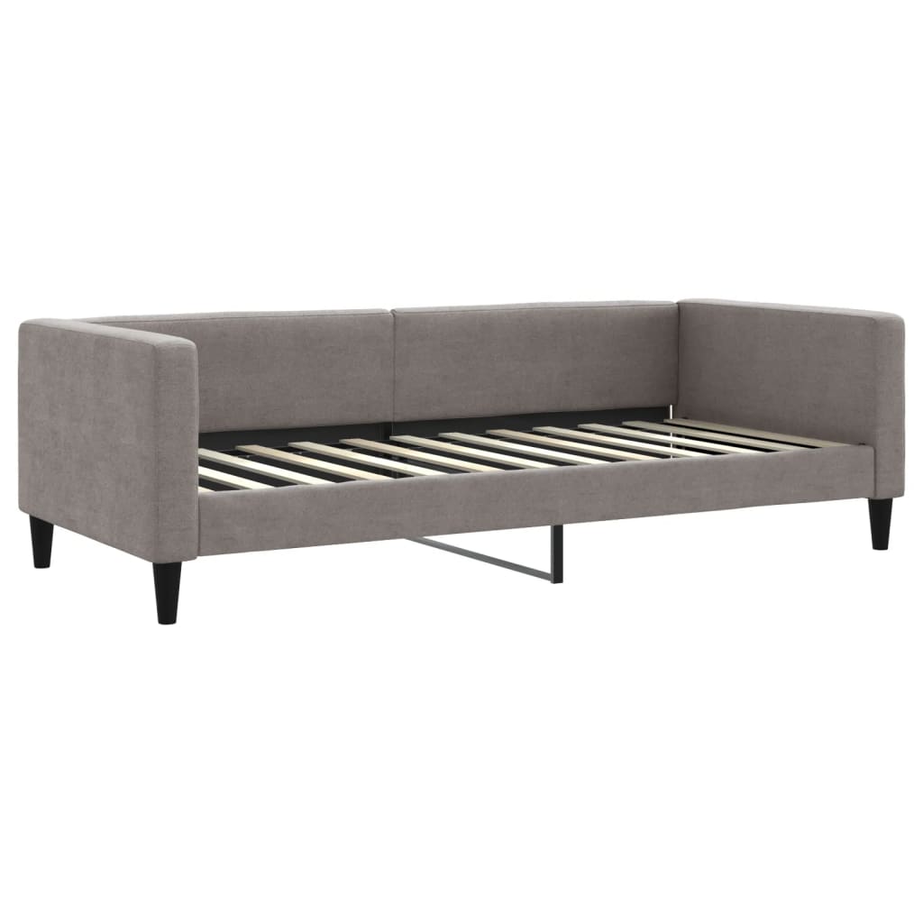 Slaapbank met onderschuifbed en lades 100x200 cm stof taupe is nu te koop bij PeponiXL, paradijselijk wonen!