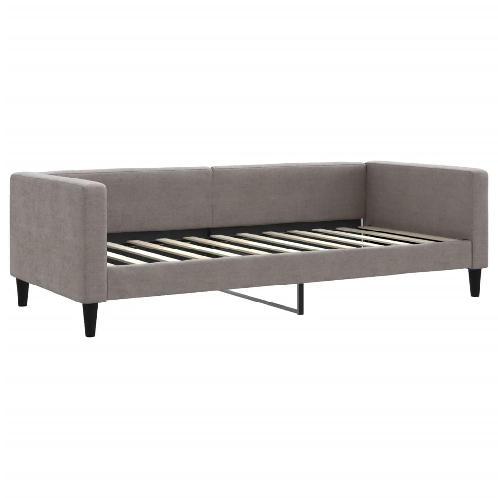 Slaapbank met onderschuifbed en lades 100x200 cm stof taupe is nu te koop bij PeponiXL, paradijselijk wonen!