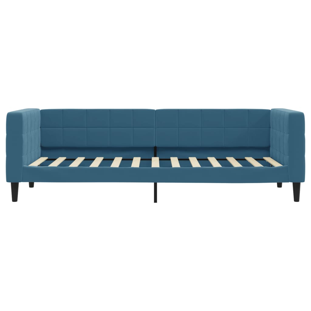 Slaapbank met matras 80x200 cm fluweel blauw is nu te koop bij PeponiXL, paradijselijk wonen!