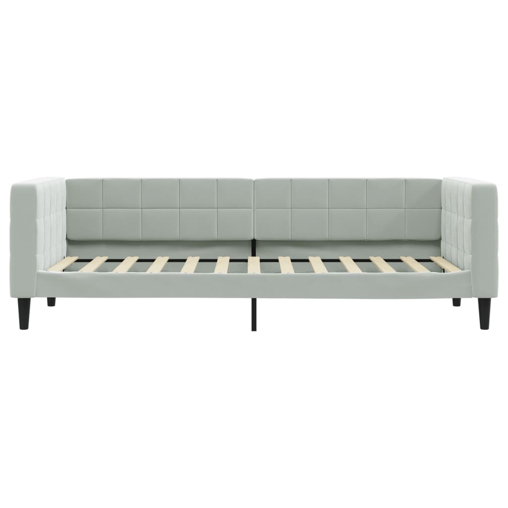 Slaapbank met matras 80x200 cm fluweel lichtgrijs is nu te koop bij PeponiXL, paradijselijk wonen!