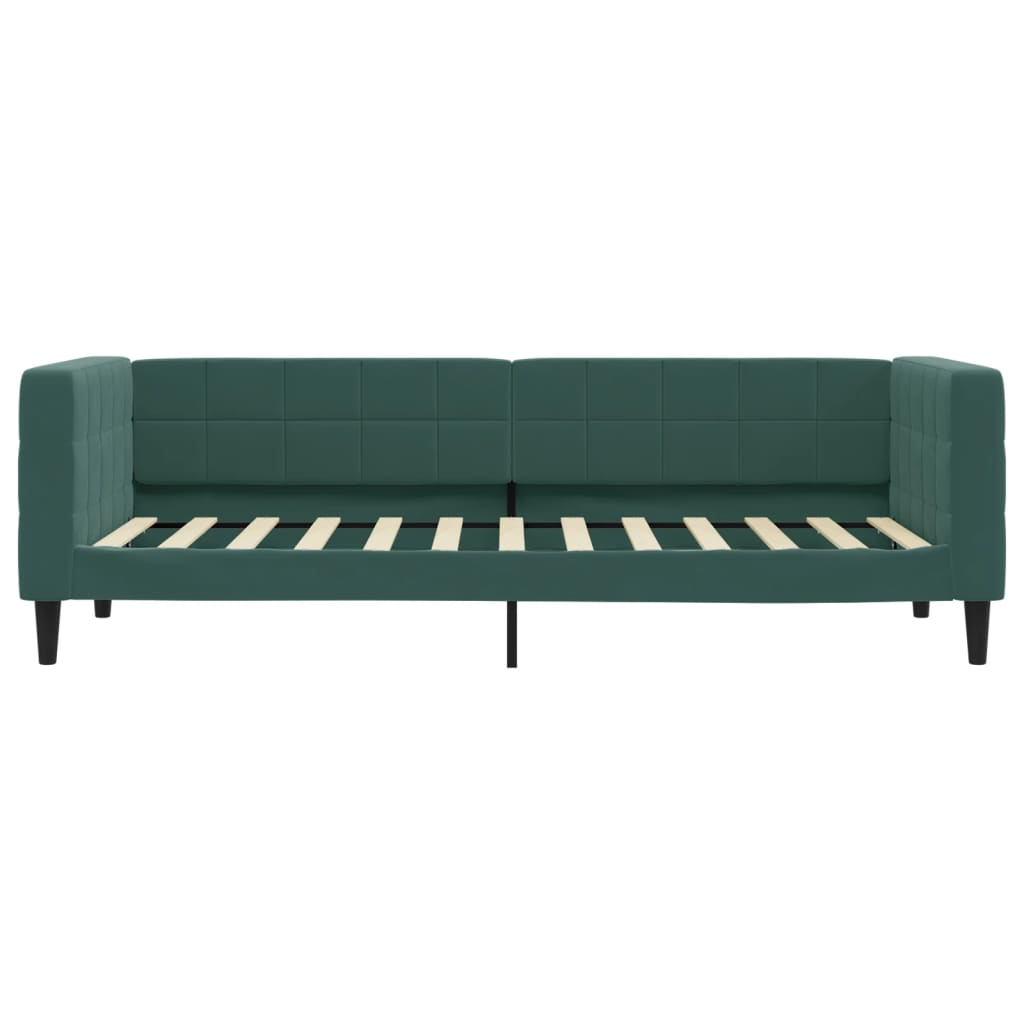 Slaapbank met matras 80x200 cm fluweel donkergroen is nu te koop bij PeponiXL, paradijselijk wonen!