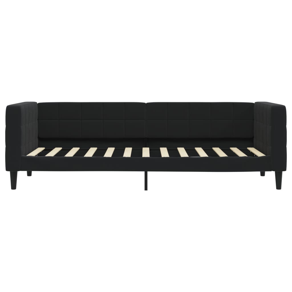 Slaapbank met matras 80x200 cm fluweel zwart is nu te koop bij PeponiXL, paradijselijk wonen!