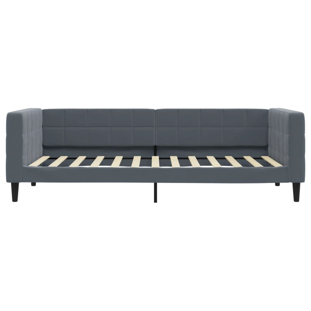 Slaapbank met matras 90x200 cm fluweel donkergrijs is nu te koop bij PeponiXL, paradijselijk wonen!