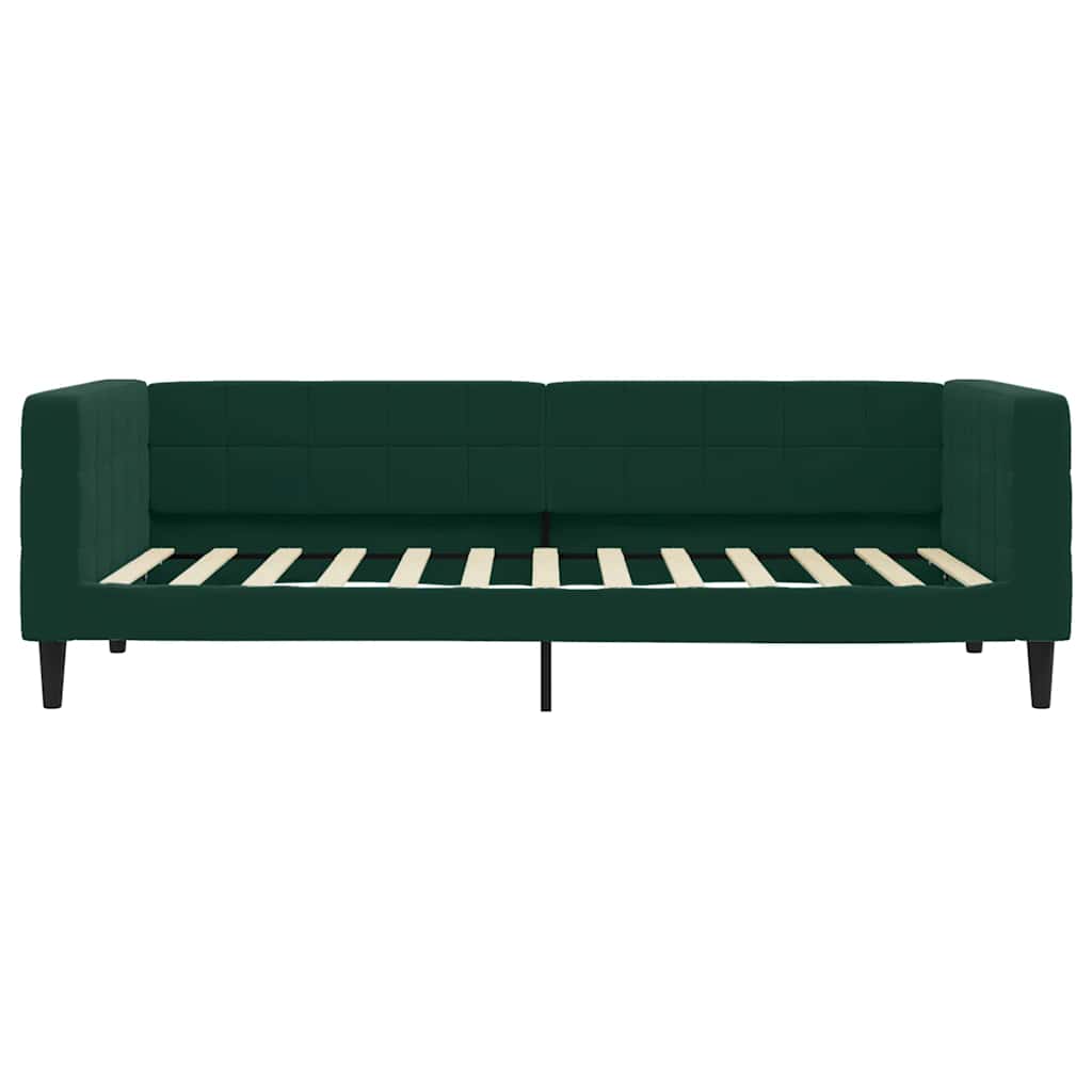 Slaapbank met matras 100x200 cm fluweel donkergroen is nu te koop bij PeponiXL, paradijselijk wonen!
