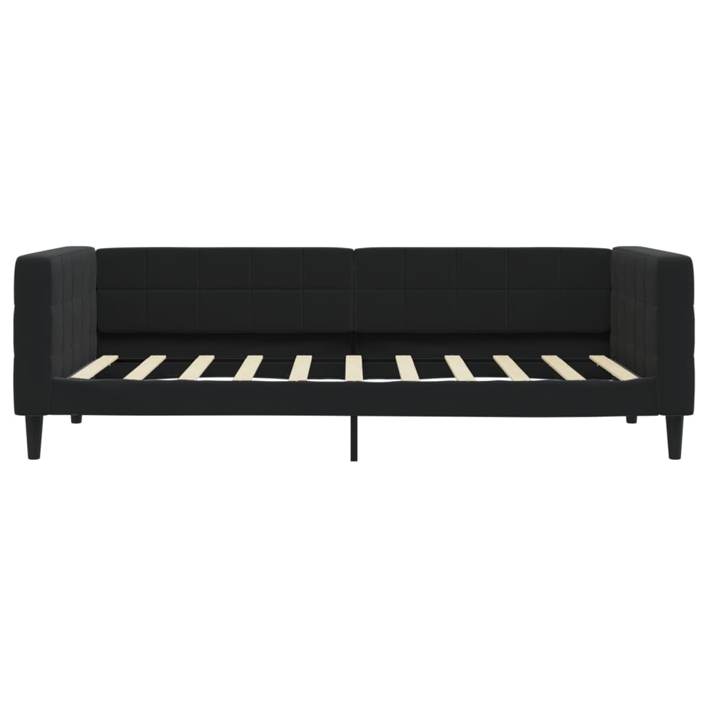 Slaapbank met matras 90x190 cm fluweel zwart is nu te koop bij PeponiXL, paradijselijk wonen!