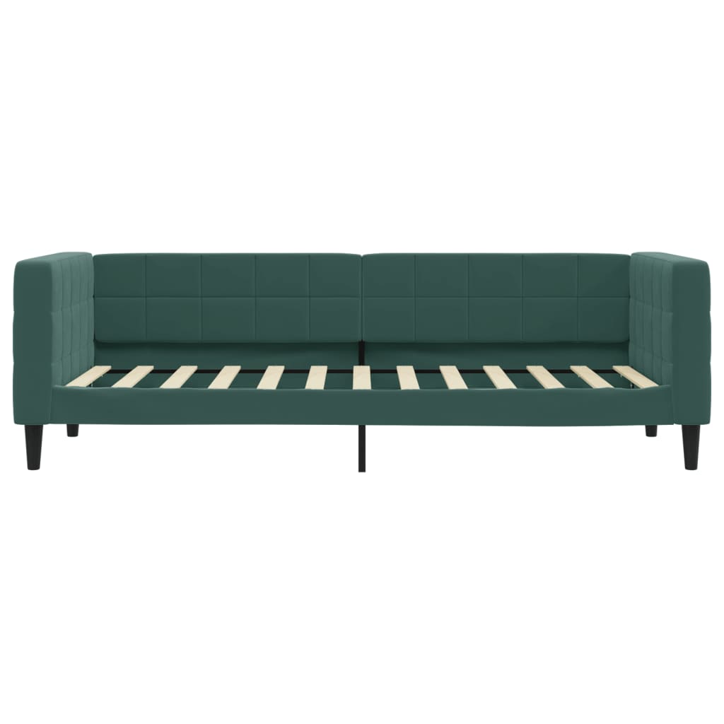 Slaapbank onderschuifbed en lades 80x200 cm fluweel donkergroen is nu te koop bij PeponiXL, paradijselijk wonen!