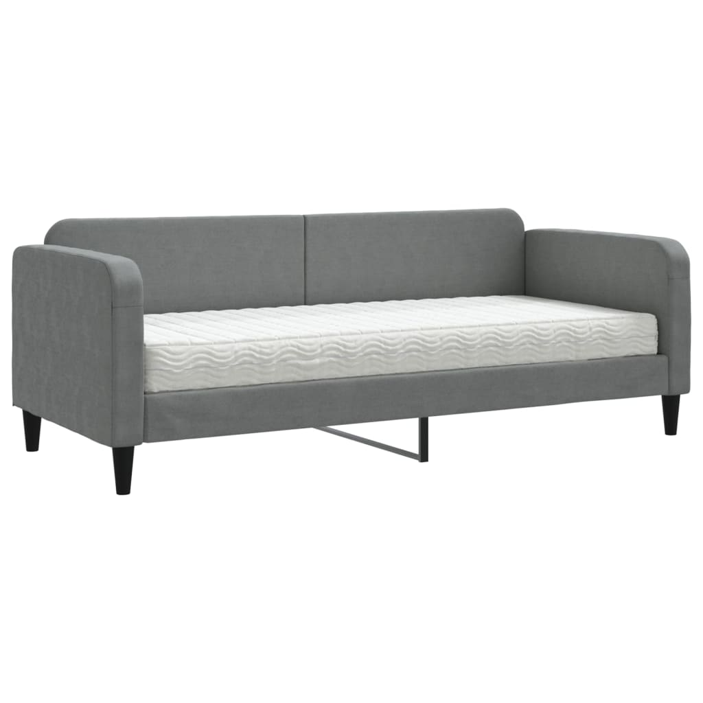 Slaapbank met matras 80x200 cm stof donkergrijs is nu te koop bij PeponiXL, paradijselijk wonen!