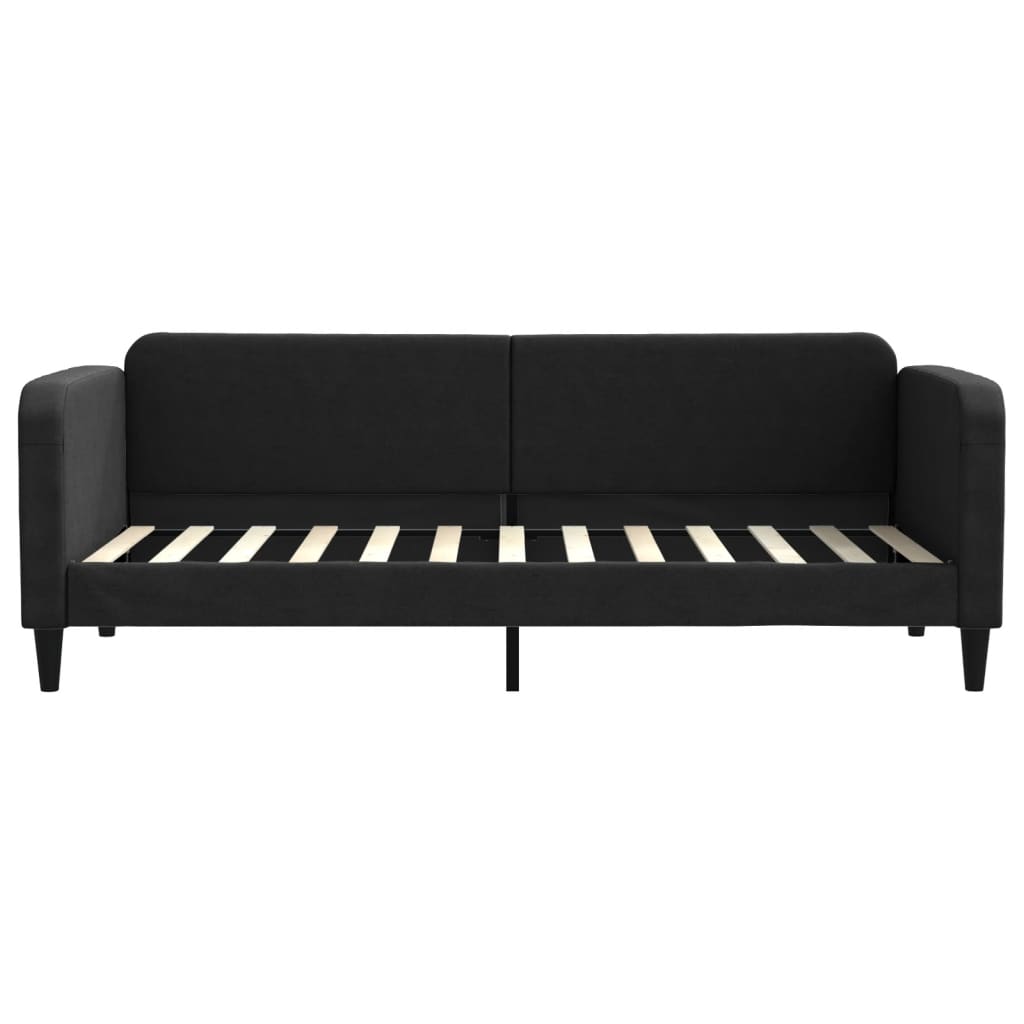 Slaapbank met matras 80x200 cm stof zwart is nu te koop bij PeponiXL, paradijselijk wonen!