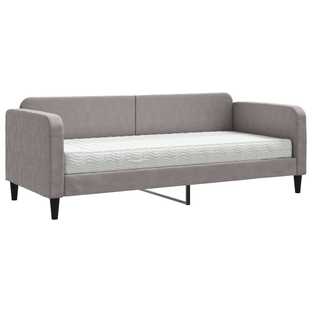 Slaapbank met matras 80x200 cm stof taupe is nu te koop bij PeponiXL, paradijselijk wonen!