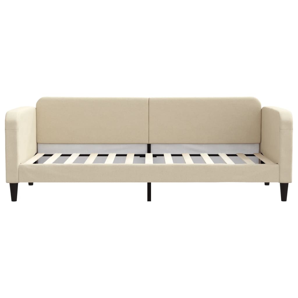 Slaapbank met matras 80x200 cm stof crèmekleurig is nu te koop bij PeponiXL, paradijselijk wonen!